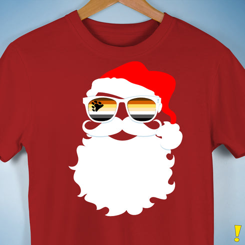 Santa’s Gay Bear Pride Flag Shades Premium Unisex T-Shirt - Red
